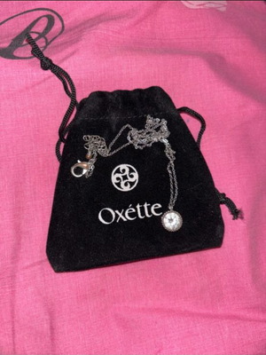 Oxette necklace used, silver with stone
