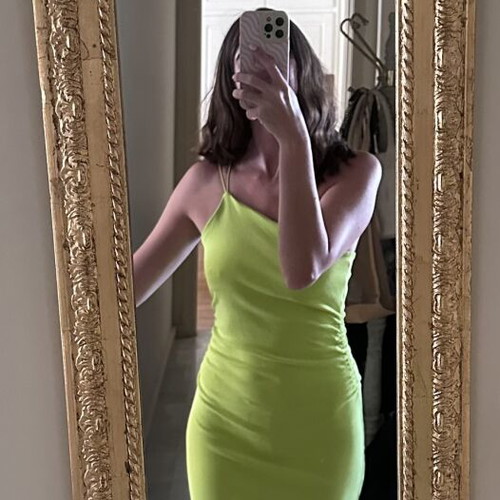Zara long dress, lime color