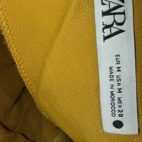 Zara yellow dress midi size M 38 10