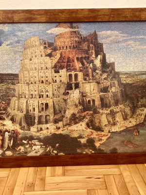 Puzzle Πύργος της Βαβέλ 1500 κομματιών μεταχειρισμένο με ξύλινο κάδρο