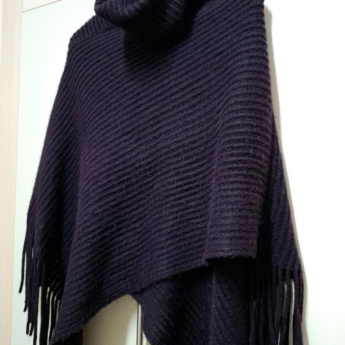 Fullah Sugah asymmetric turtleneck collar used, purple