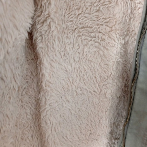 Zara Kids children's parka used, size 9-10 years, beige with fur