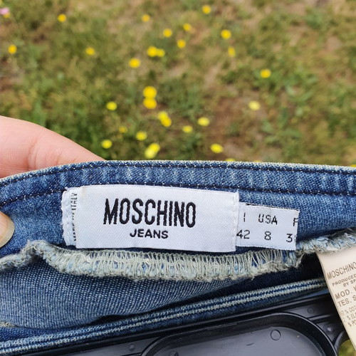 Denim skirt with blue stones Moschino