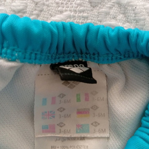 Arena swimsuit for boy 3-6 months new, green/blue