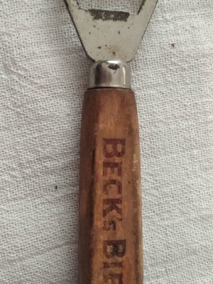 Ανοιχτήρι Beck's Bier μεταχειρισμένο, ξύλινο συλλεκτικό