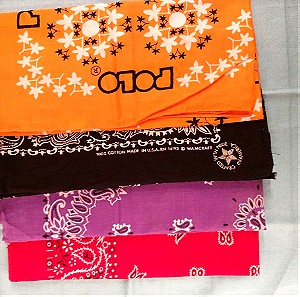 Κλασικό paisley print bandana σε τέσσερα χρώματα