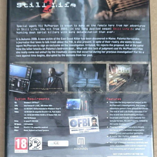 Still Life 2 PC DVD-ROM like new