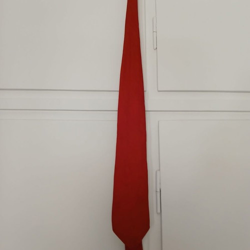 Tie used, Italian silk, brick red