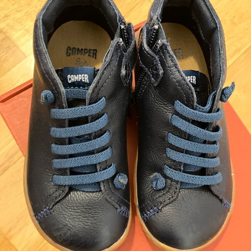 Camper blue leather boots new no 27