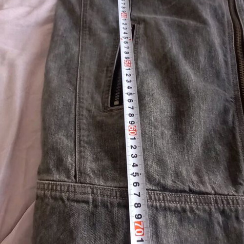 DKNY sleeveless denim jacket like new, oversized, long, gray