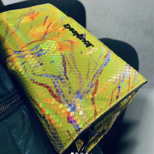Desigual crossbody bag iridescent snakeprint multicolored like new