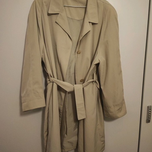Topline oversized trench coat with shoulder pads like new, beige