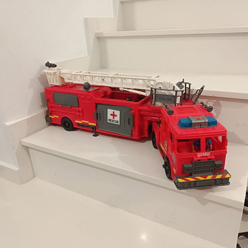 Fire truck used, length about 60-70cm, missing figures