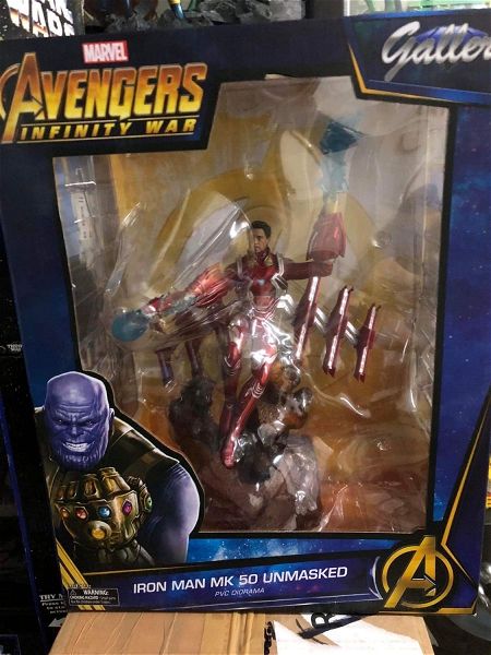  MARVEL GALLERY IRON MAN MK 50 UNMASKED VARIANT FIGURE STATUE (from Avengers Infinity War) NEW SEALED
