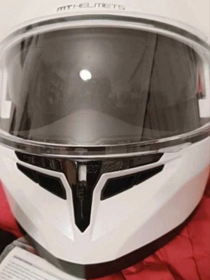 Κράνος MT Helmets Optimus λευκό περλέ με ενσωματωμένα γυαλιά ηλίου και σπαστό flip-up καινούργιο
