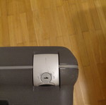 Βαλίτσα καμπίνας Samsonite μεταχειρισμένη με σκληρό κέλυφος και κλειδαριά