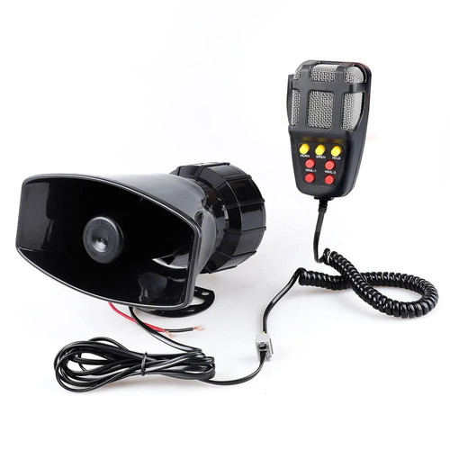Police horn microphone 100W new, megaphone with siren sounds