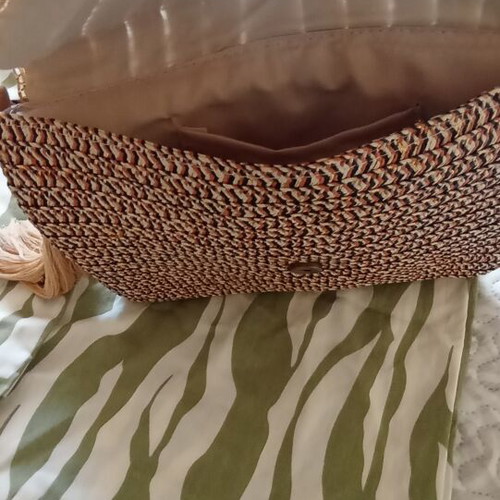Straw envelope bag