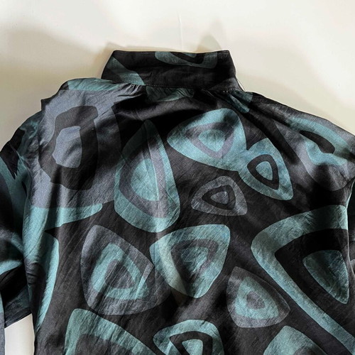 Benetton shirt used, size M, black and green