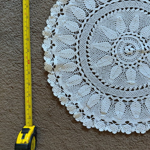 Set of 2 handmade embroidery and lace used