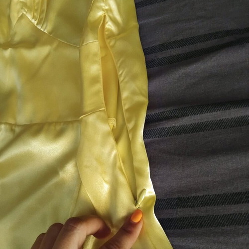 Benissimo satin top used, yellow, size M