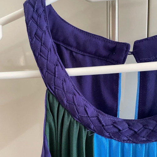 Massimo Dutti Pleated Halter Dress new, blue and green, sizes M and L