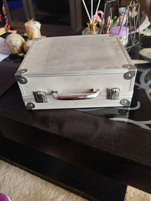Cosmetic organizer case like new, silver