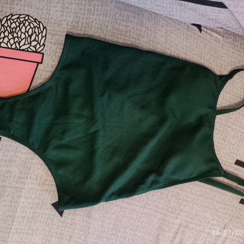 One-piece swimsuit khaki used, size L fitting M