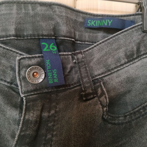Benetton skinny jean gray anthracite XS used