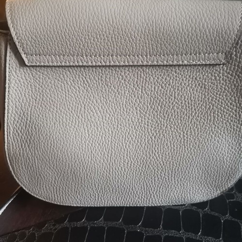 Leather crossbody bag beige new with adjustable strap