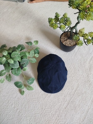 Zara children's navy blue cotton beret like new, age 4-5
