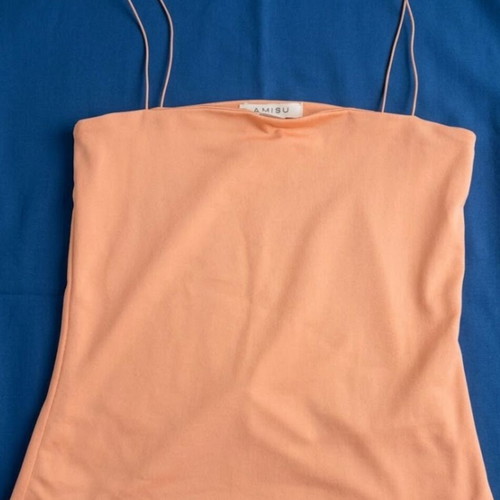 Women's top like new, apricot-orange color, size XXS
