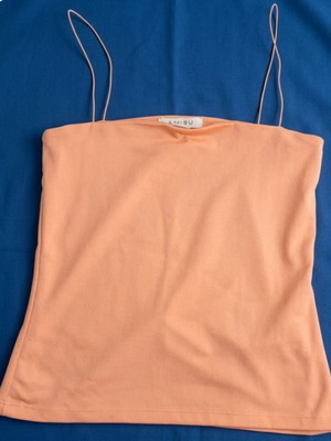 Women's top like new, apricot-orange color, size XXS