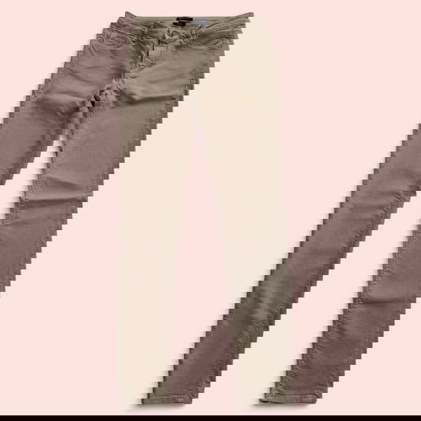 Massimo Dutti Μπεζ Παντελόνια Ελαστικά Χαμηλή μέση Slim Fit Μέγεθος 36 ΗΠΑ 4.