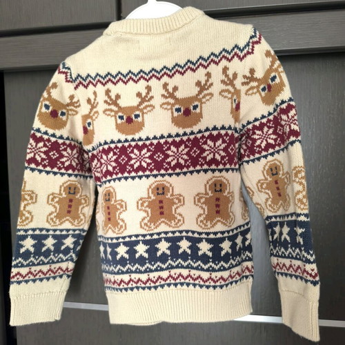Sinsay Christmas sweater like new, No5, beige and red