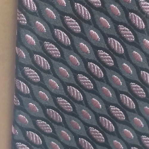 Silk tie new, black and pink for evening wear