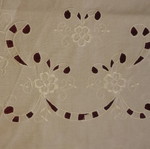 Handmade cutwork table linen set like new