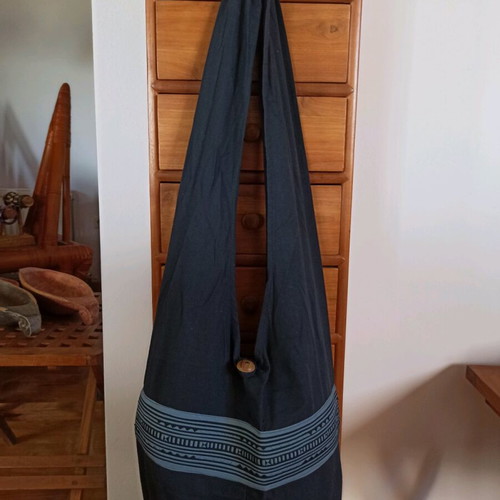 Cotton large crossbody shoulder bag new, handmade
