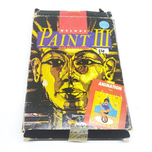 Commodore Amiga Big Box Paint III Software used, 1989, Electronic Arts