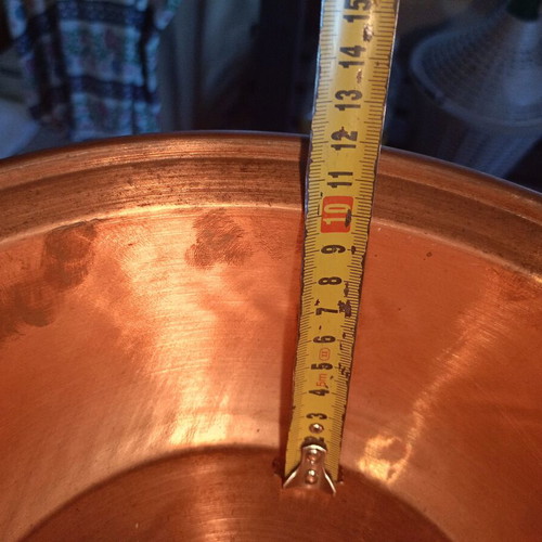 Traditional copper cooking pot unused from dowry