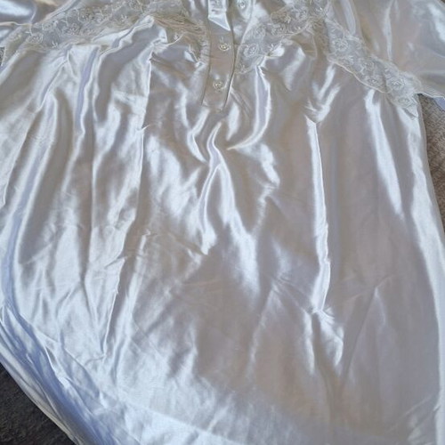 Stela satin maxi nightgown new, made in Greece, size 12