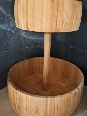 Two-Tier Fruit Bowl Bamboo Beige