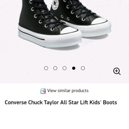 Converse All Star Chuck Taylor kids leather ankle boots as new, size 32