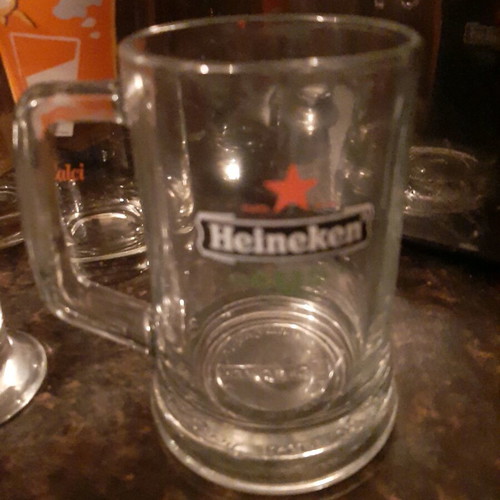Heineken beer glass like new, collectible heavy