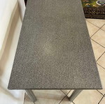 Kitchen table with metal legs and wooden granite-effect top 74x105x60