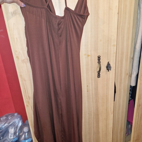 Wrap dress brown new, size L Terranova