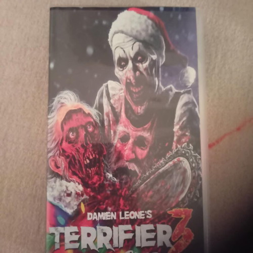 Terrifier 3 VHS tape like new, English audio without Greek subtitles