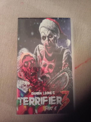 Terrifier 3 VHS tape like new, English audio without Greek subtitles