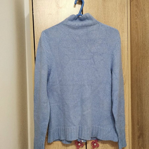 Knitted unisex cardigan like new, blue, size L