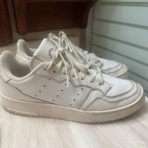 Adidas white athletic shoes like new, size 40 2/3